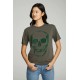Flocked Skull Tee