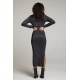 Taxi Licorice Midi Dress