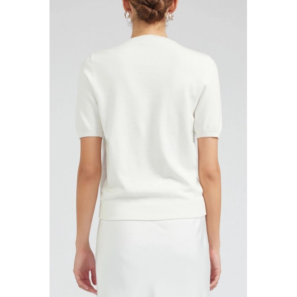 Floral Crochet Detail Top