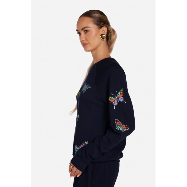Anela Vintage Butterfly Sweatshirt