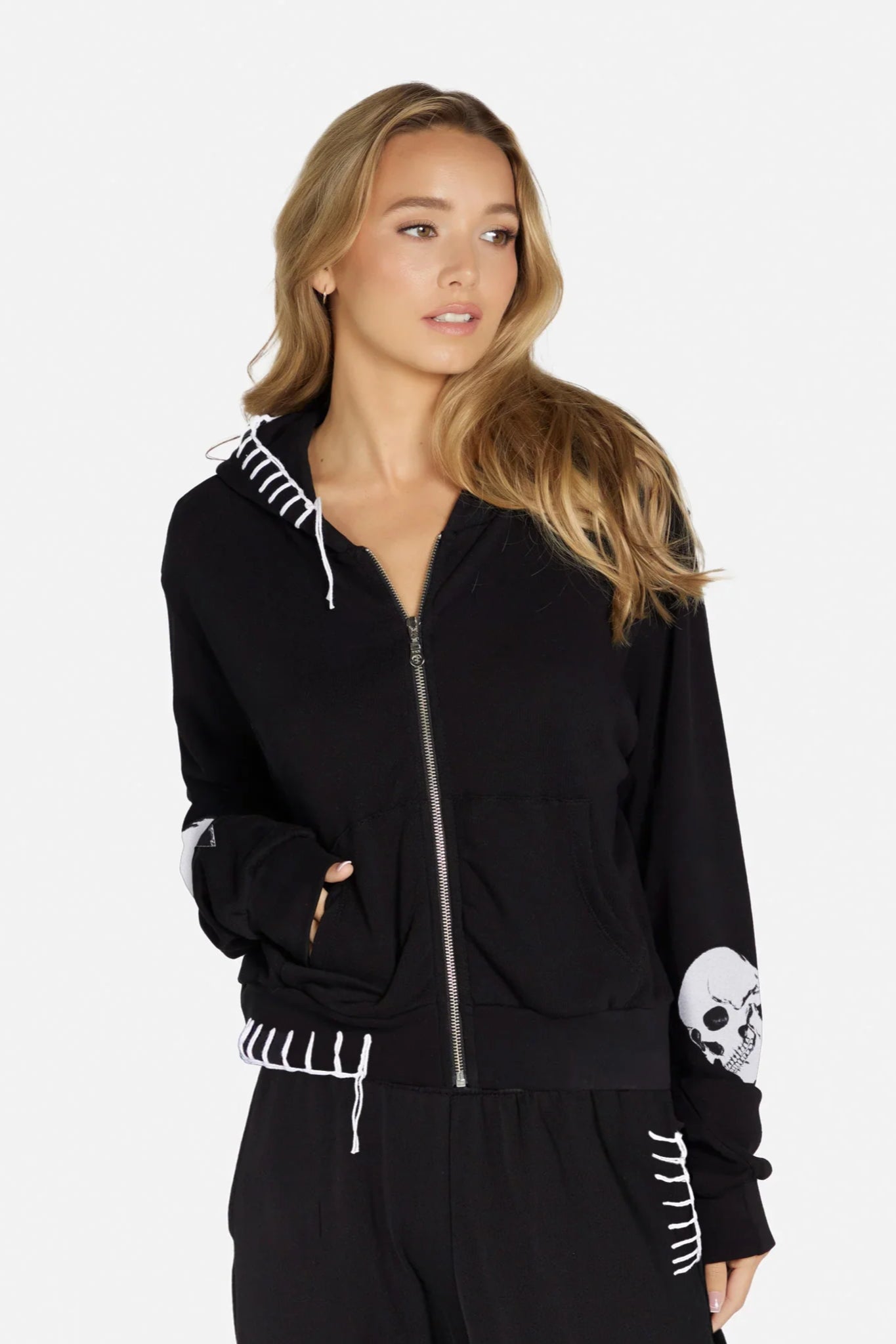 Lachelle Skull Heart Zip Hood