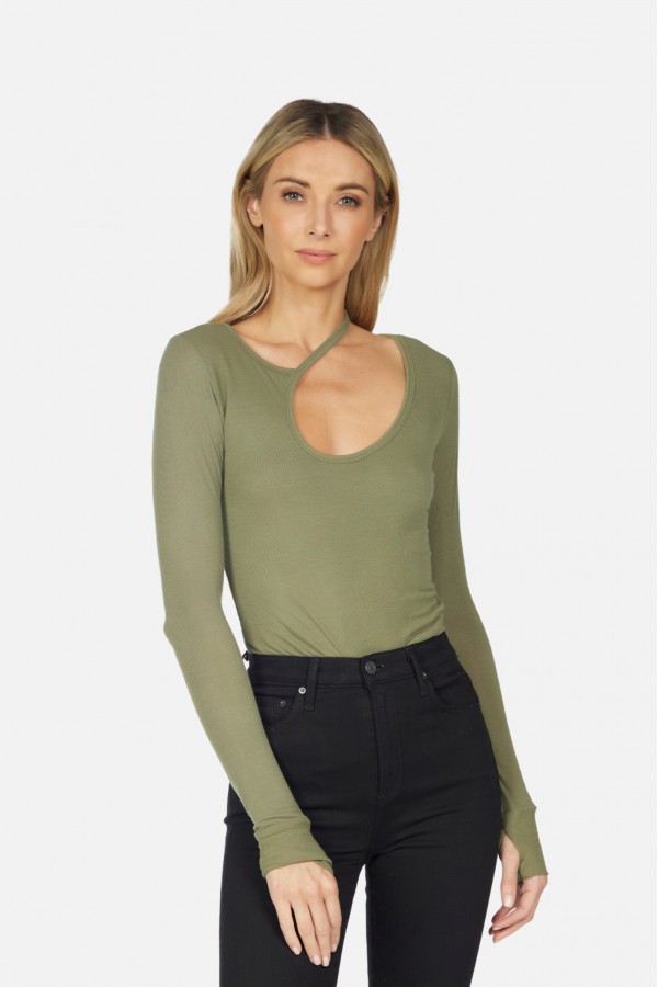 Stark Rib Asymmetric Top