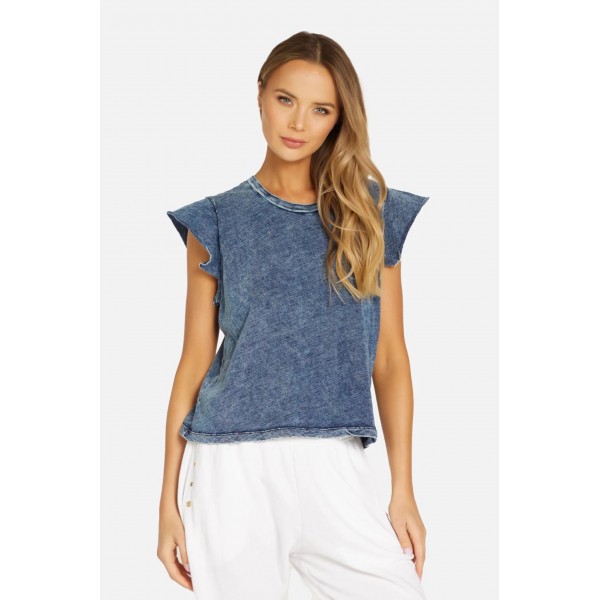 Bronte Short Sleeve Acid Denim Tee