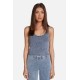 Rib Denim Wash Tank