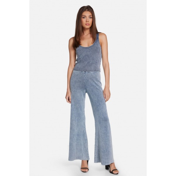 Ommin Rib Denim Flare Pant