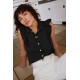 Archer Ruffle Button Top