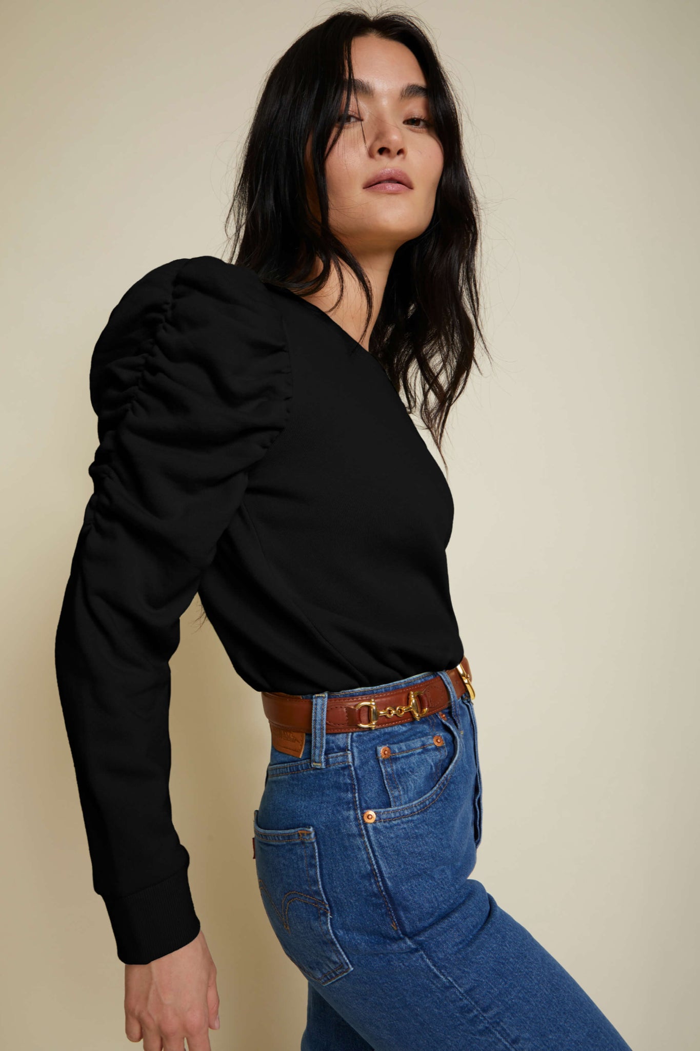 Perla Gathered Sweatshirt