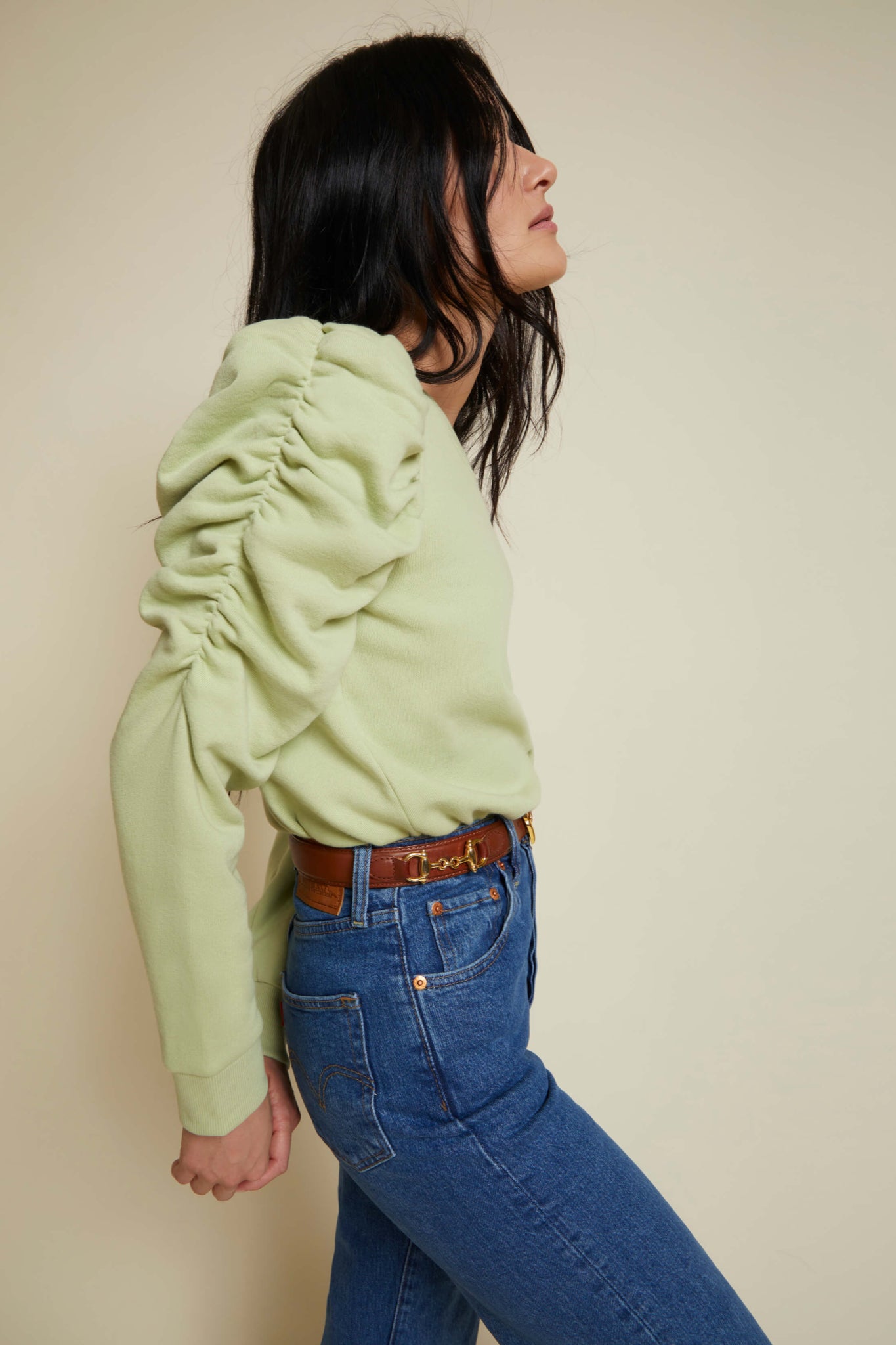 Perla Gathered Sweatshirt