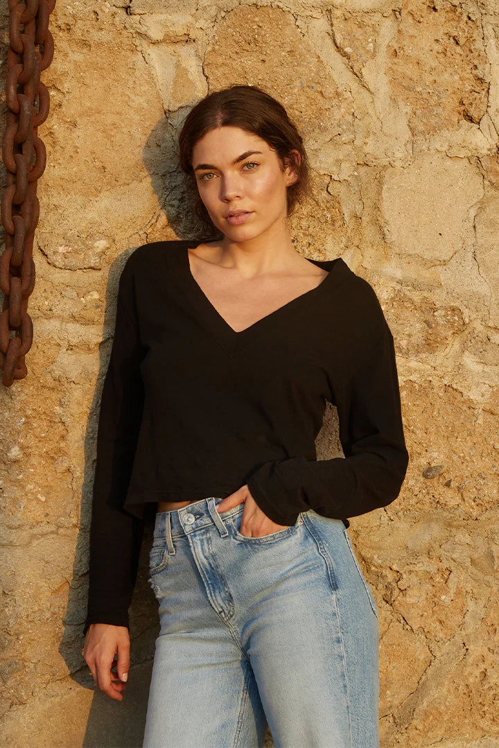 Jimi Long Sleeve V-Neck Tee