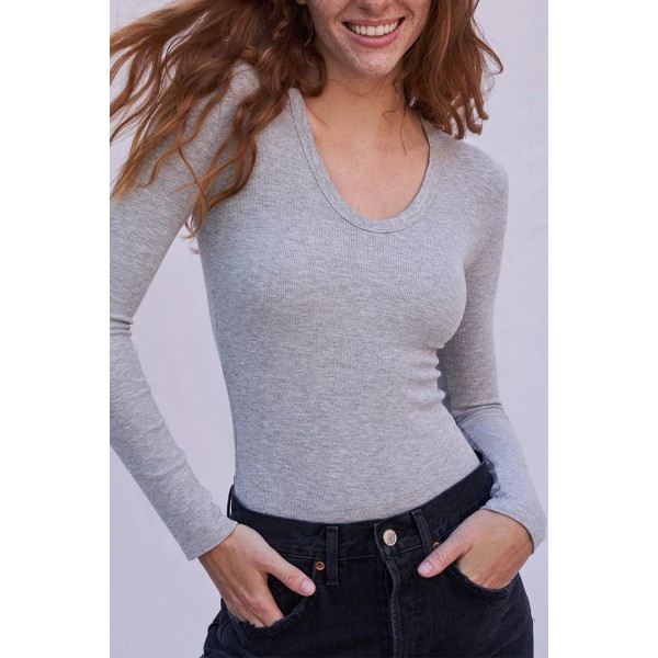 Rib U Neck
