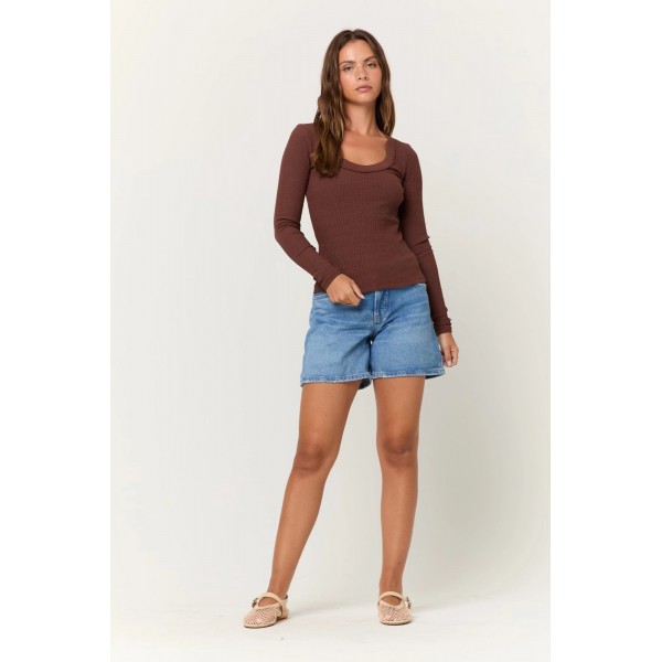 Rae Scoop Rib Long Sleeve