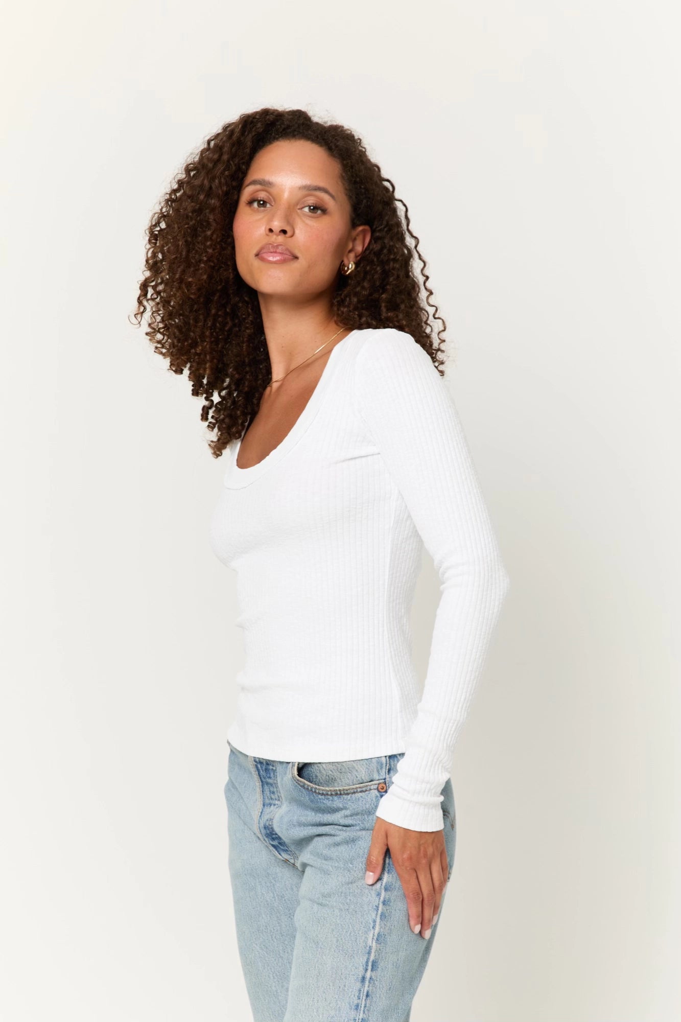 Rae Scoop Rib Long Sleeve