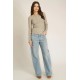 Sanna Boat Neck Sweater Rib Long Sleeve